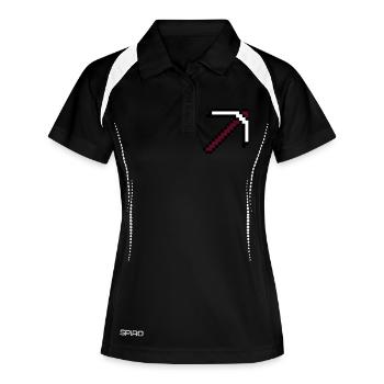 pixel retro computer game build gamer game design - Women's Polo breathable - black/white - Front