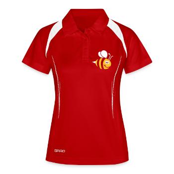 Bees 2C - Women's Polo breathable - red/white - Front