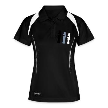 kicker - Polo respirant Femme - noir/blanc - Devant