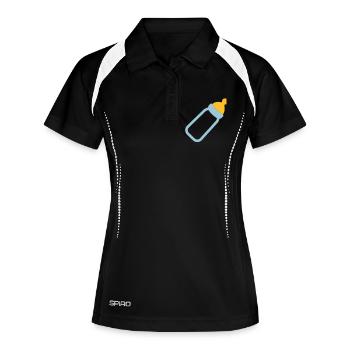 Baby - Frauen Polo atmungsaktiv - Schwarz/Weiß - Vorne