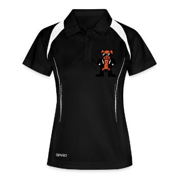 Coole Sau - Frauen Polo atmungsaktiv - Schwarz/Weiß - Vorne
