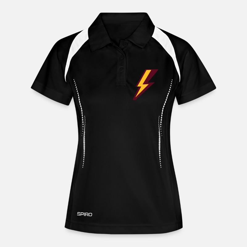 colored flash - Women's Polo breathable - black/white