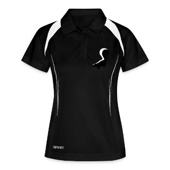 Stinktier - Frauen Polo atmungsaktiv - Schwarz/Weiß - Vorne