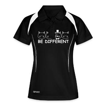 Be Different Sir Cat Chapeau Haut de Forme Monocle Mr. Empire - Polo respirant Femme - noir/blanc - Devant
