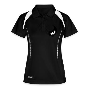 Half yin baby - Women's Polo breathable - black/white - Front