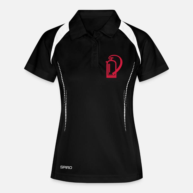 fire extinguisher - Women's Polo breathable - black/white
