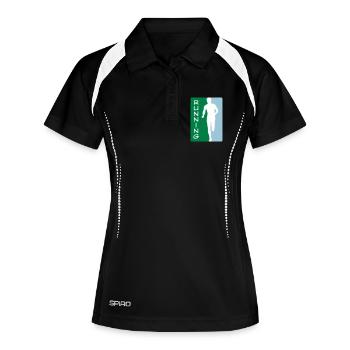 2541614 15946915 running5 - Polo respirant Femme - noir/blanc - Devant