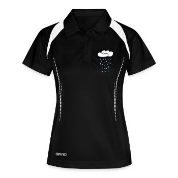 nuage de pluie - Polo respirant Femme - noir/blanc - Devant