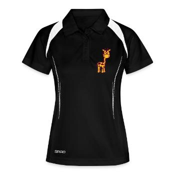 Girafe - Polo respirant Femme - noir/blanc - Devant