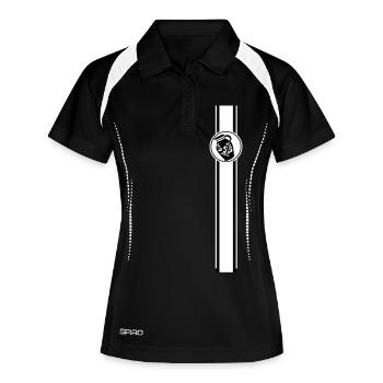 Bannière Bembel #FrankfurtLiebe #069 - Polo respirant Femme - noir/blanc - Devant