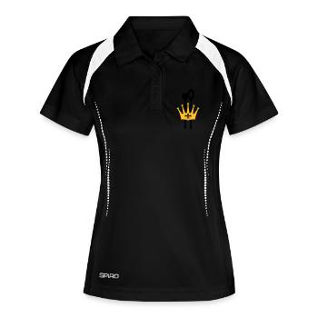 Couronne de la cuillère de bois - Polo respirant Femme - noir/blanc - Devant