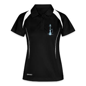 Narguilé - Polo respirant Femme - noir/blanc - Devant