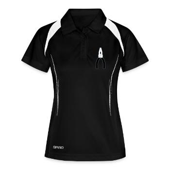 Outil de pince à logo - Polo respirant Femme - noir/blanc - Devant
