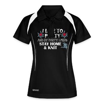 By Party Stay Home Knit - Women's Polo breathable - black/white - Front