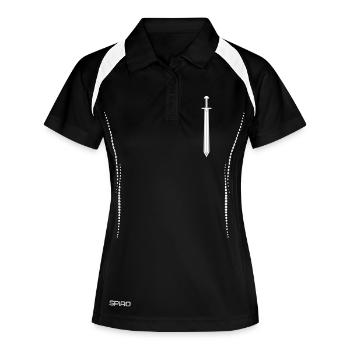 Épée - Polo respirant Femme - noir/blanc - Devant