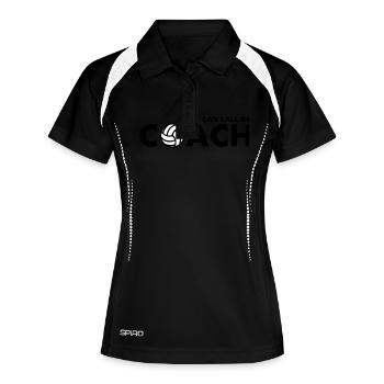 you can call me volleyball coach - Polo respirant Femme - noir/blanc - Devant