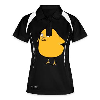funny chicks - Women's Polo breathable - black/white - Front