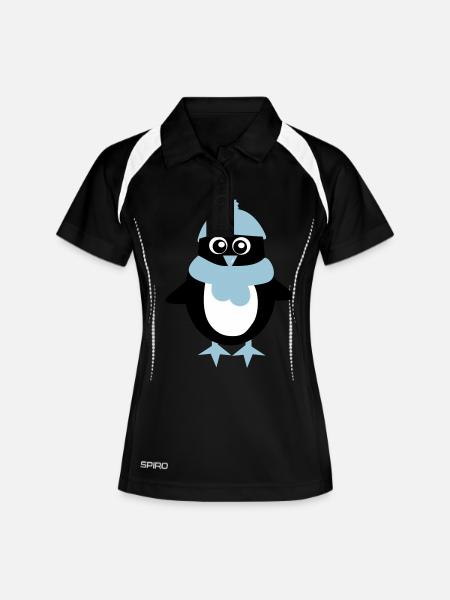 Penguin - Winter - Christmas - Women's Polo breathable - black/white