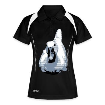 Gans gut - Frauen Polo atmungsaktiv - Schwarz/Weiß - Vorne