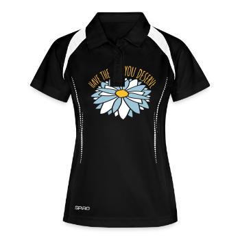 le jour que vous méritez - Polo respirant Femme - noir/blanc - Devant