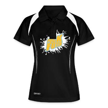 Conception du logo Puck Futin - Polo respirant Femme - noir/blanc - Devant