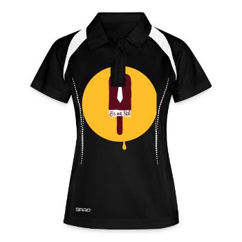 Eis am Stil - Frauen Polo atmungsaktiv - Schwarz/Weiß - Vorne