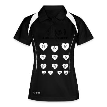 jga ausmal tshirt - Frauen Polo atmungsaktiv - Schwarz/Weiß - Vorne