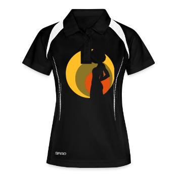 retro_afro_girl_01 - Women's Polo breathable - black/white - Front