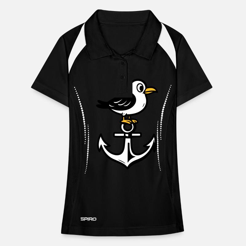 Seagull Anchor Comic Women's Polo breathable
