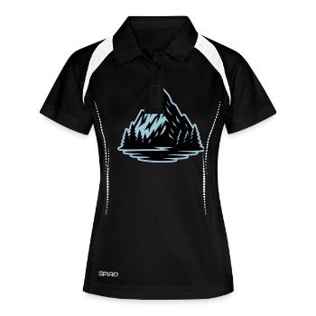 Mountain symbol nature - Women's Polo breathable - black/white - Front