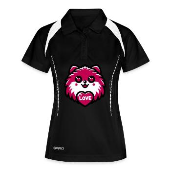 Pomeranian In Love - Women's Polo breathable - black/white - Front