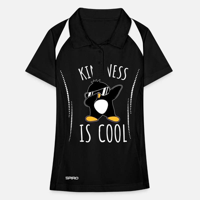La gentillesse est cool dabbing dab danse geste pingouin Polo respirant Femme