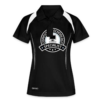 spécialiste de la technologie informatique - Polo respirant Femme - noir/blanc - Devant