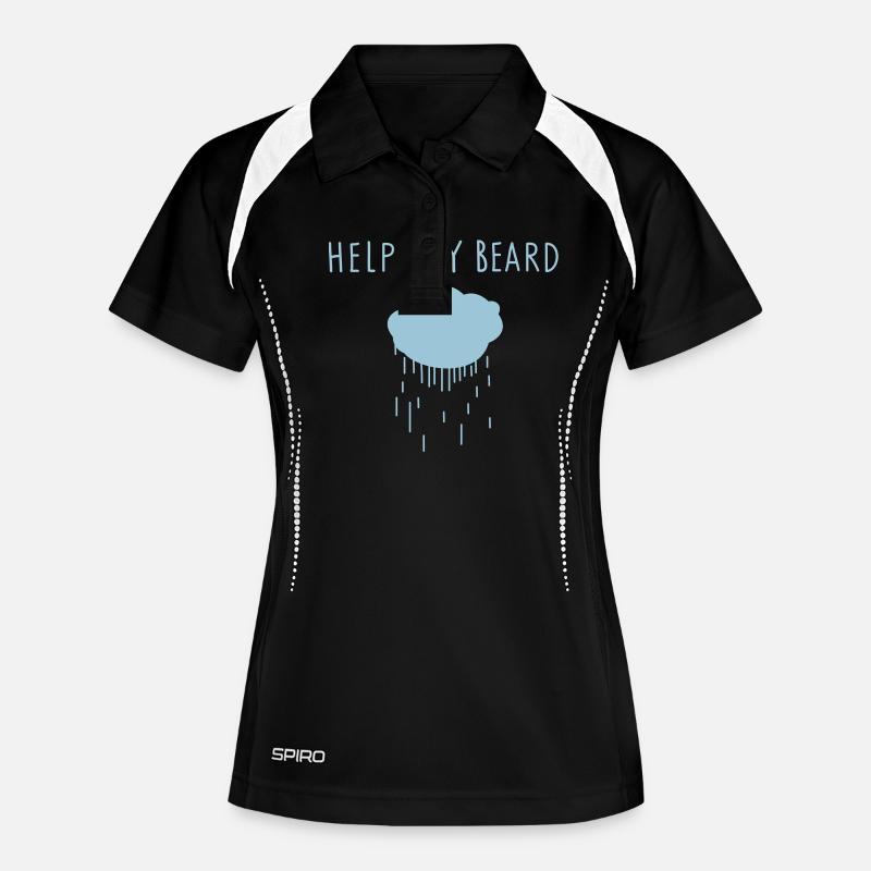 help (b) - Women's Polo breathable - black/white