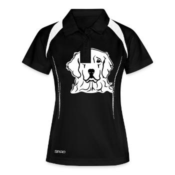 Golden Retriever - Women's Polo breathable - black/white - Front