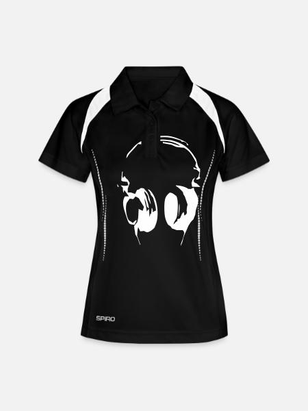 Headphones Mono - Women's Polo breathable - black/white