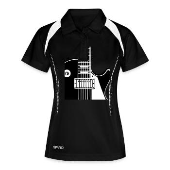 Music Instrument Guitar - Musician T-shirt Designs - Women's Polo breathable - black/white - Front