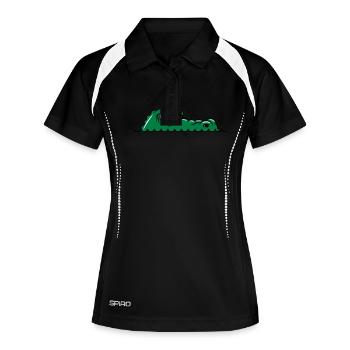 Crocodile humoristique drôle - Polo respirant Femme - noir/blanc - Devant