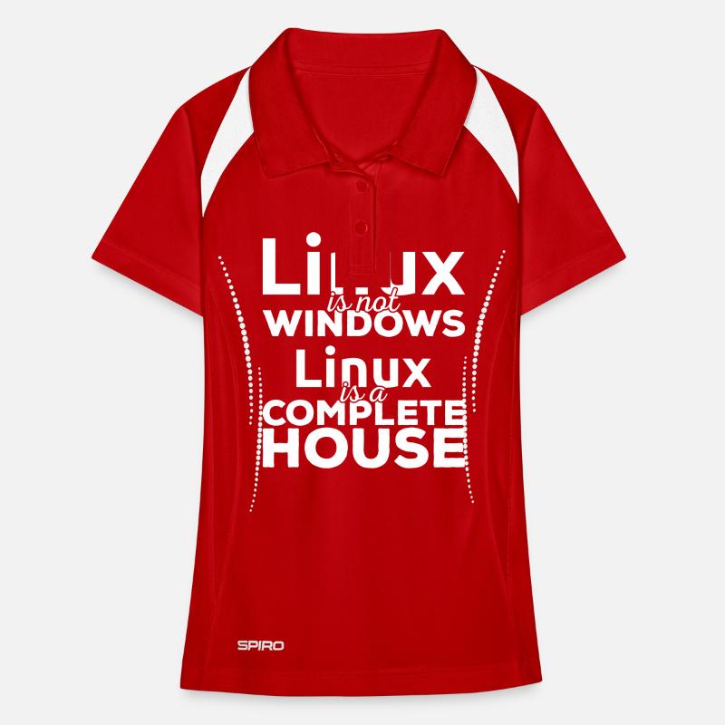 Linux est pas Windows! Linux est une maison complète! Polo respirant Femme