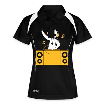 A DJ Plays Cool Music - Women's Polo breathable - black/white - Front