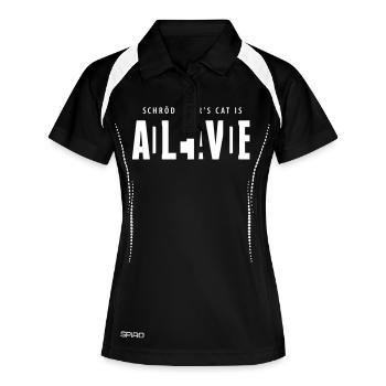 Shcrödinger’s cat is dead alive - Women's Polo breathable - black/white - Front