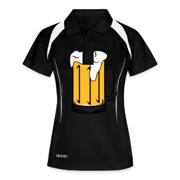 Designer / Motif Stein - Polo respirant Femme - noir/blanc - Devant