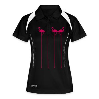 Flamingo vektor - Polo respirant Femme - noir/blanc - Devant