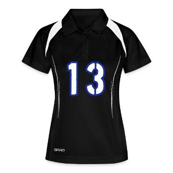 13 Number Symbol - Women's Polo breathable - black/white - Front