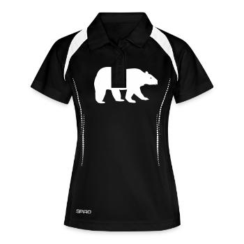 Ours polaire - Polo respirant Femme - noir/blanc - Devant
