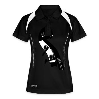 Instrument de musique Double Bass - Musicien - Polo respirant Femme - noir/blanc - Devant