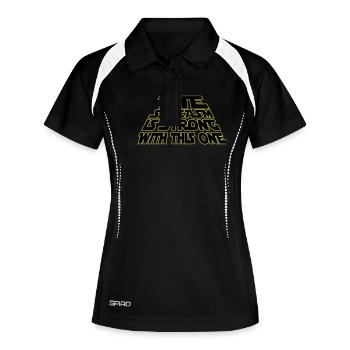 The Sarcasm is strong with this one - Sarkasmus - Polo respirant Femme - noir/blanc - Devant