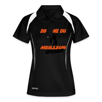 Diplome du meilleur ENTRAINEUR - Polo respirant Femme - noir/blanc - Devant