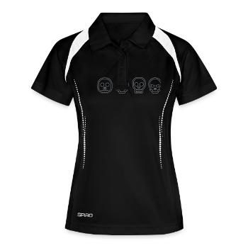 Têtes de tuer - Polo respirant Femme - noir/blanc - Devant
