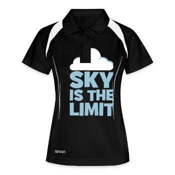 sky is the limit - Polo respirant Femme - noir/blanc - Devant